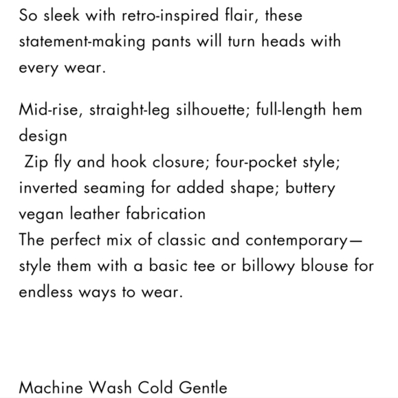 Free People Star Crossed Lovers Vegan Leather Pants-Black - Picture 16 of 16